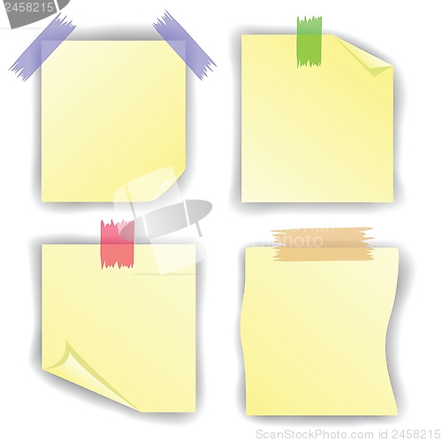 Image of Yellow notice papers