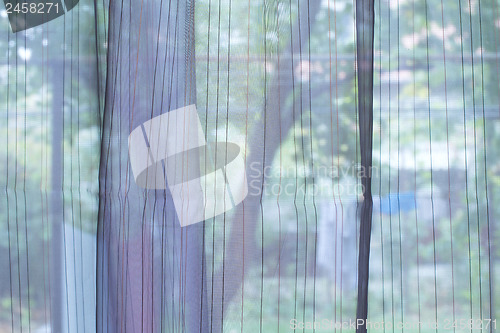 Image of Transparent curtain on window