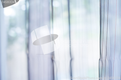 Image of Transparent curtain on window