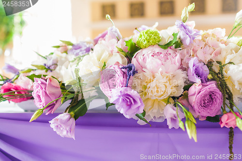 Image of Tables decorated with flowers