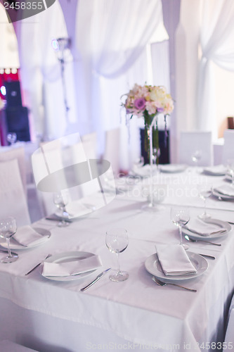 Image of Tables decorated with flowers