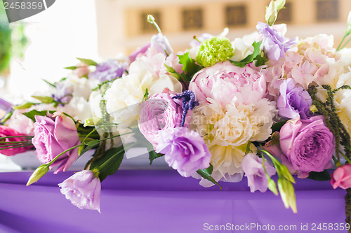 Image of Tables decorated with flowers