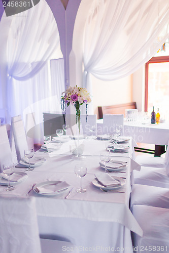 Image of Tables decorated with flowers