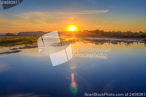 Image of Beautiful Lake On Sunrise