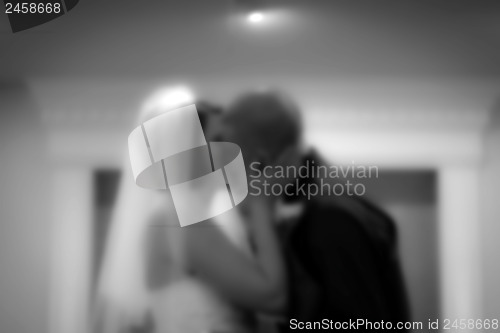 Image of bride and groom a wedding abstract