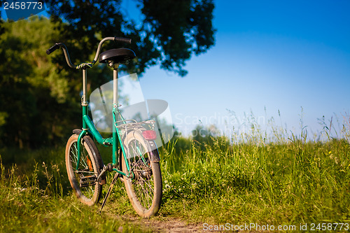 Image of Bicycle Stands On The Footpath