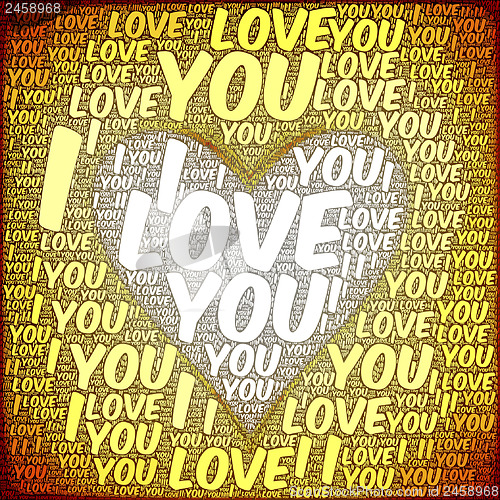 Image of I love you text cloud