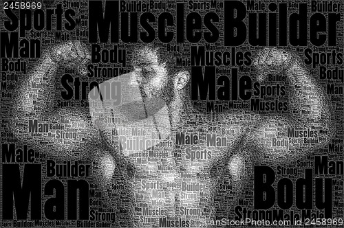 Image of word picture body builder