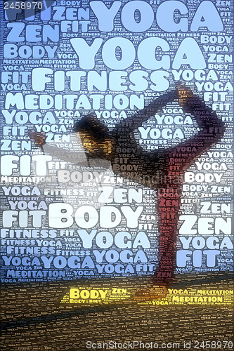 Image of word picture yoga sports