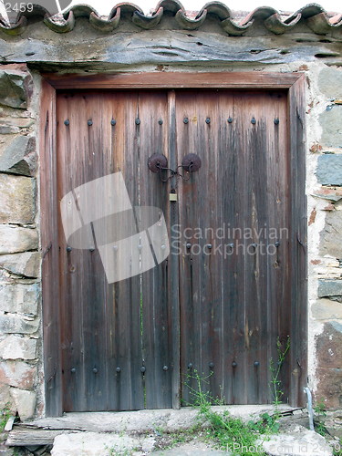 Image of Closed door. Fikardou. Cyprus