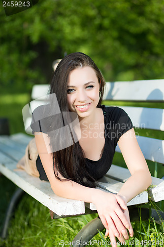 Image of Young smiling brunette