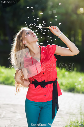 Image of Young blond woman