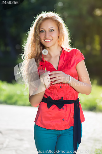 Image of Pretty young blond woman