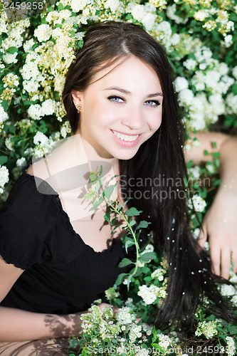 Image of Young cheerful brunette