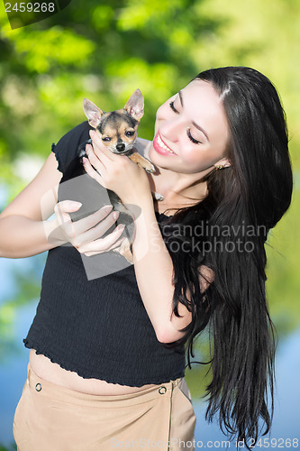 Image of Young smiling brunette