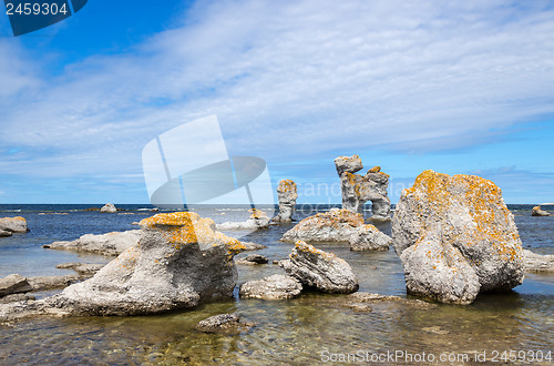 Image of Limestone formations on the Swedish coastline