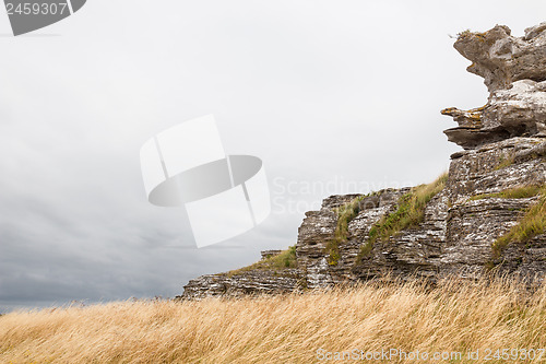 Image of Limestone cliffs on the coastline of Gotland, Sweden