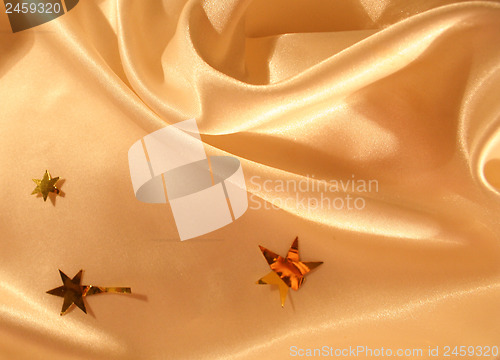 Image of Holiday golden silk background