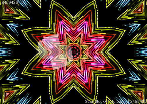 Image of Abstract color pattern on black