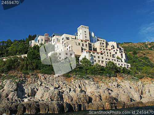 Image of Dubrovnik, august 2013, the ruins of the Hotel Belvedere, Croati