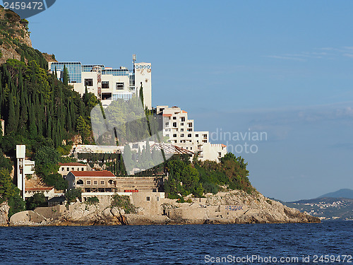 Image of Dubrovnik, august 2013, the ruins of the Hotel Belvedere, Croati