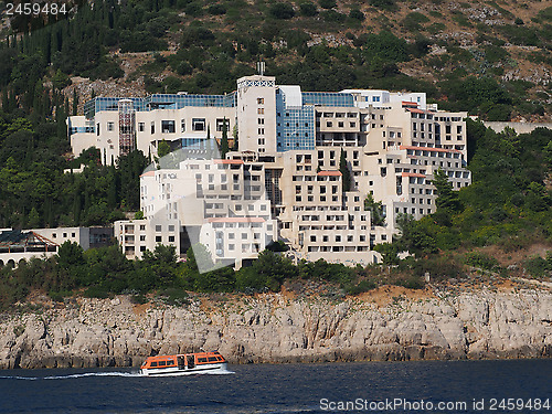 Image of Dubrovnik, august 2013, the ruins of the Hotel Belvedere, Croati