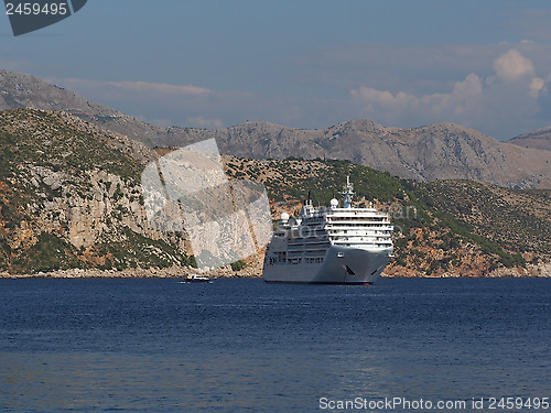 Image of Yacht in front of the Croatian coast, south of Dubrovnik