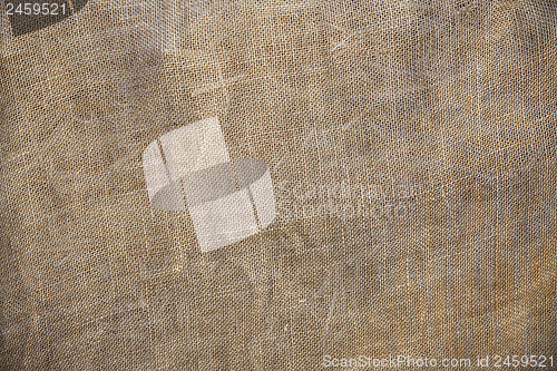Image of Rustic Old Fabric Burlap Texture Background
