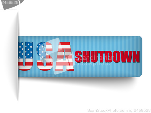Image of Government Shutdown USA Closed Banners.