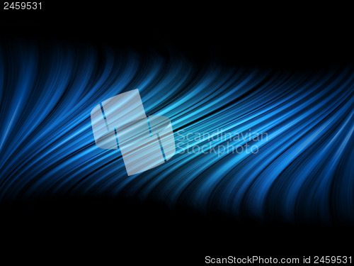 Image of Disco Abstract Blue Waves on Black Background