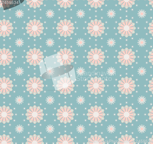 Image of Seamless Flower Pattern Colorful Set