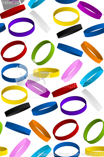 Image of Rubber Wristband Bracelet Seamless Pattern Background