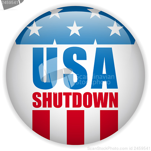 Image of United States Shutdown Government Button