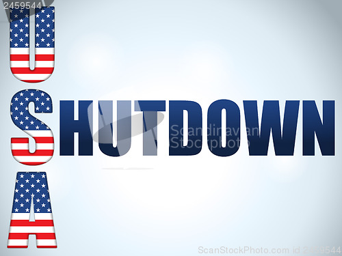 Image of Shutdown Closed United States of America Background