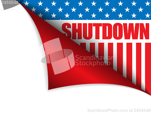 Image of Shutdown Closed United States of America Page Corner