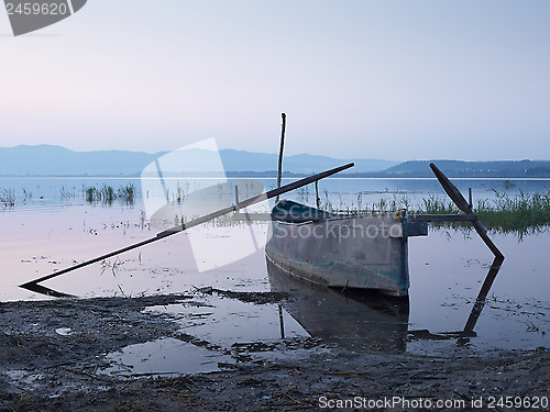 Image of Fishing boat at dawn