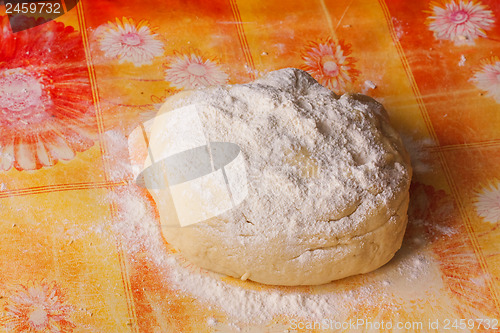 Image of Fresh Homemade Dough For Pizza 