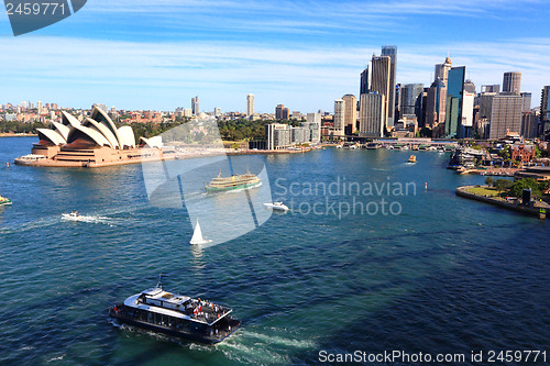 Image of Sydney Harbour, Opera House and City Buildings, Australia