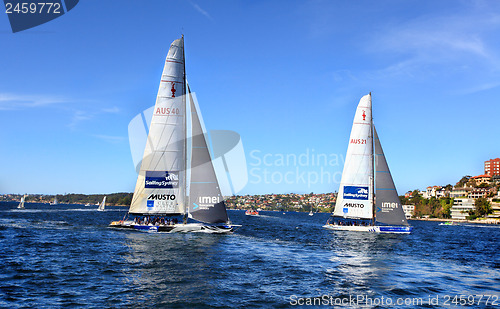 Image of Sailing Sydney on America's Cup Yachts