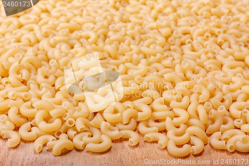 Image of Italian Pasta. Texture Of The Yellow Pasta.