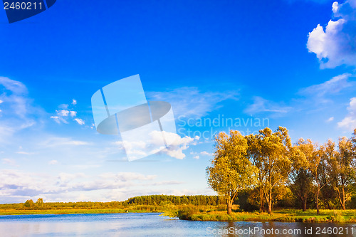 Image of Landscape With River And Blue Sky