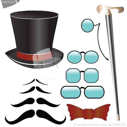 Image of Mustaches and  retro accessories 