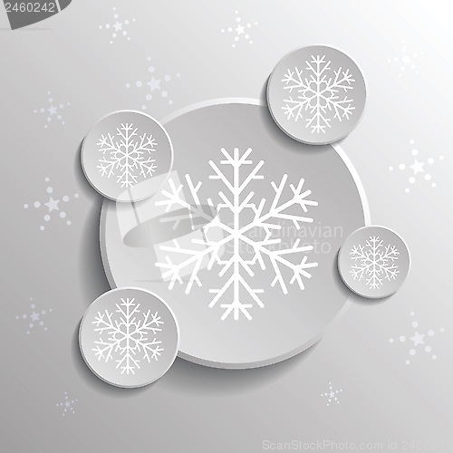 Image of abstract snowflakes