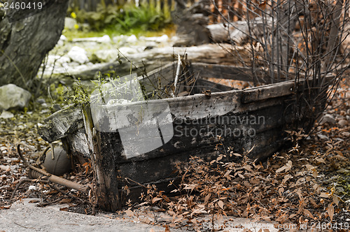 Image of Last place of old broken boat.