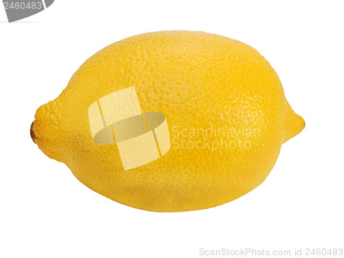 Image of yellow ripe lemon isolated on a white background