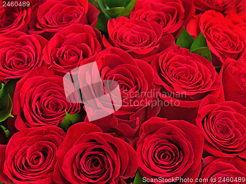 Image of Colorful flower bouquet from red roses.