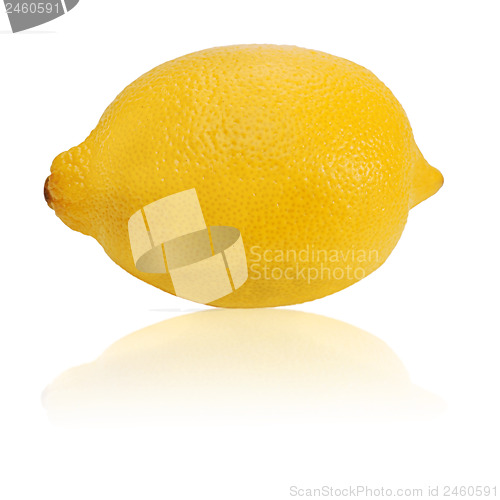 Image of yellow ripe lemon isolated on a white background