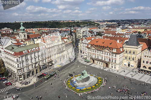 Image of aerial view of prague from top of city hall 