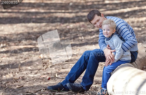 Image of family in the woods