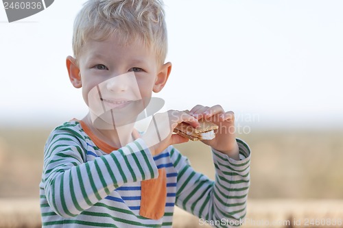 Image of eating smores